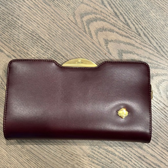 Wanlima Leather Kisslock Clutch Bag, Formal Evening Purse, Shoulder Strap VTG - Picture 1 of 13
